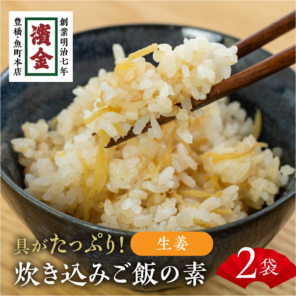 濱金商店 炊込みご飯の素 『生姜』2袋 たけのこご飯 秋の味覚 詰め合わせ お楽しみ 簡単調理 炊くだけ 炊き込みご飯 お中元 お歳暮 愛知県 豊橋市