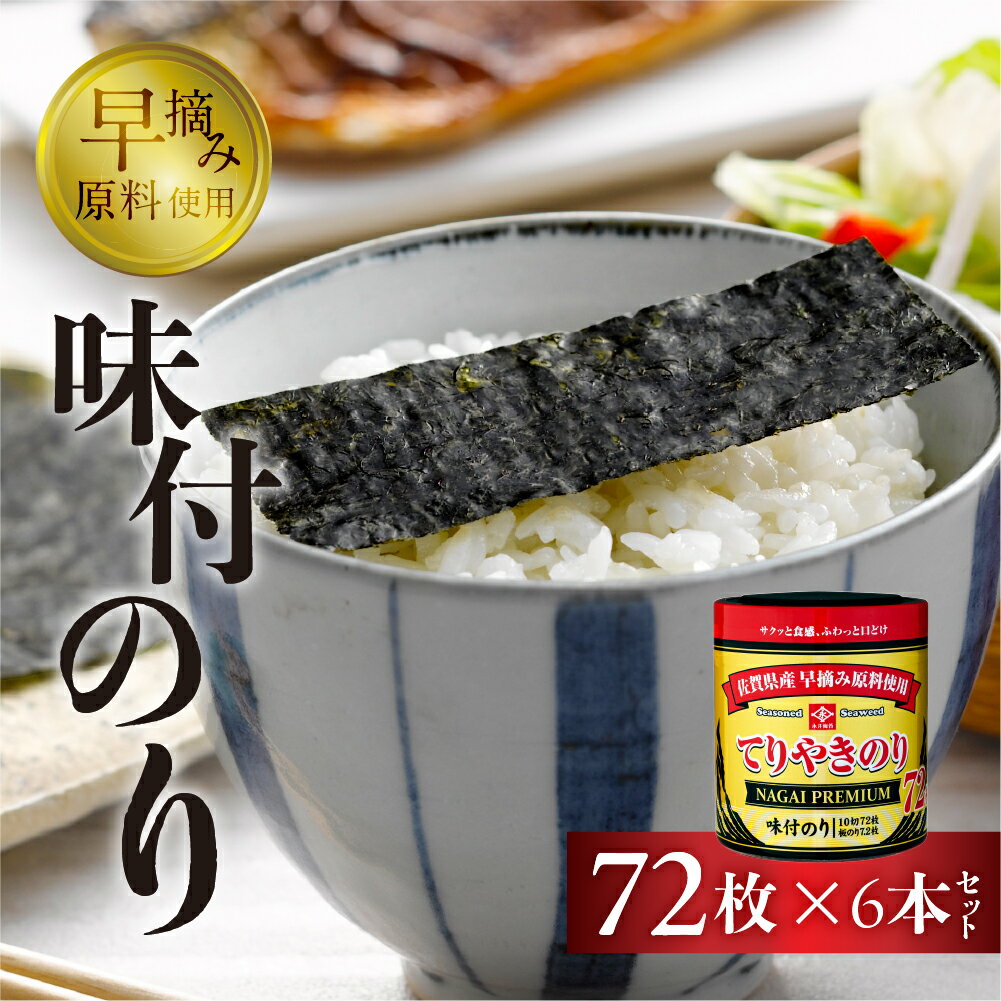 【ふるさと納税】てりやきのり卓上10切72枚 6本詰め 海苔 永井海苔 愛知県 豊橋市