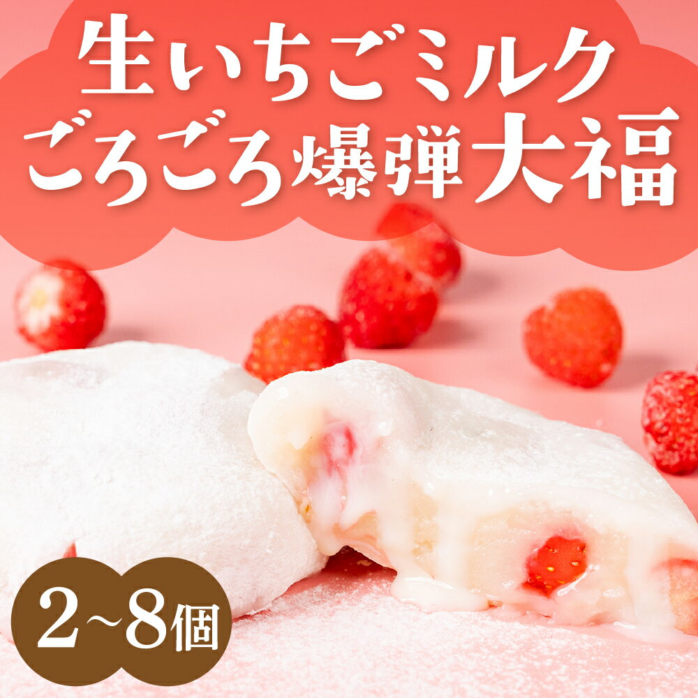 【ふるさと納税】生いちごミルク　ごろごろ爆弾大福　2～8個入