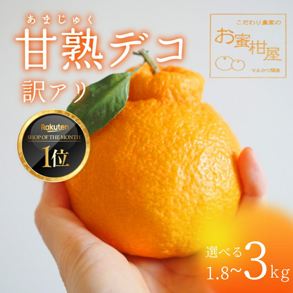 ≪先行予約≫ 完熟しらぬい『甘熟デコ』 ご家庭用[選べる 約1.8kg ~ 3kg] みかん 蜜柑 ミカン 柑橘 でこぽん デコポン 不知火 しらぬい 完熟 旬 フルーツ 果物 スイーツ 産地直送 訳あり わけあり ワケアリ 訳アリ マルカワ園芸 愛知県 豊橋市