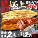 【ふるさと納税】豊橋うなぎ 特大 紅白セット 2尾 + きざみ 2袋 夏目商店 国産 国産うなぎ 土用の丑の日 丑の日 蒲焼 白焼 長焼 ウナギ 鰻 たれ 豊橋...
