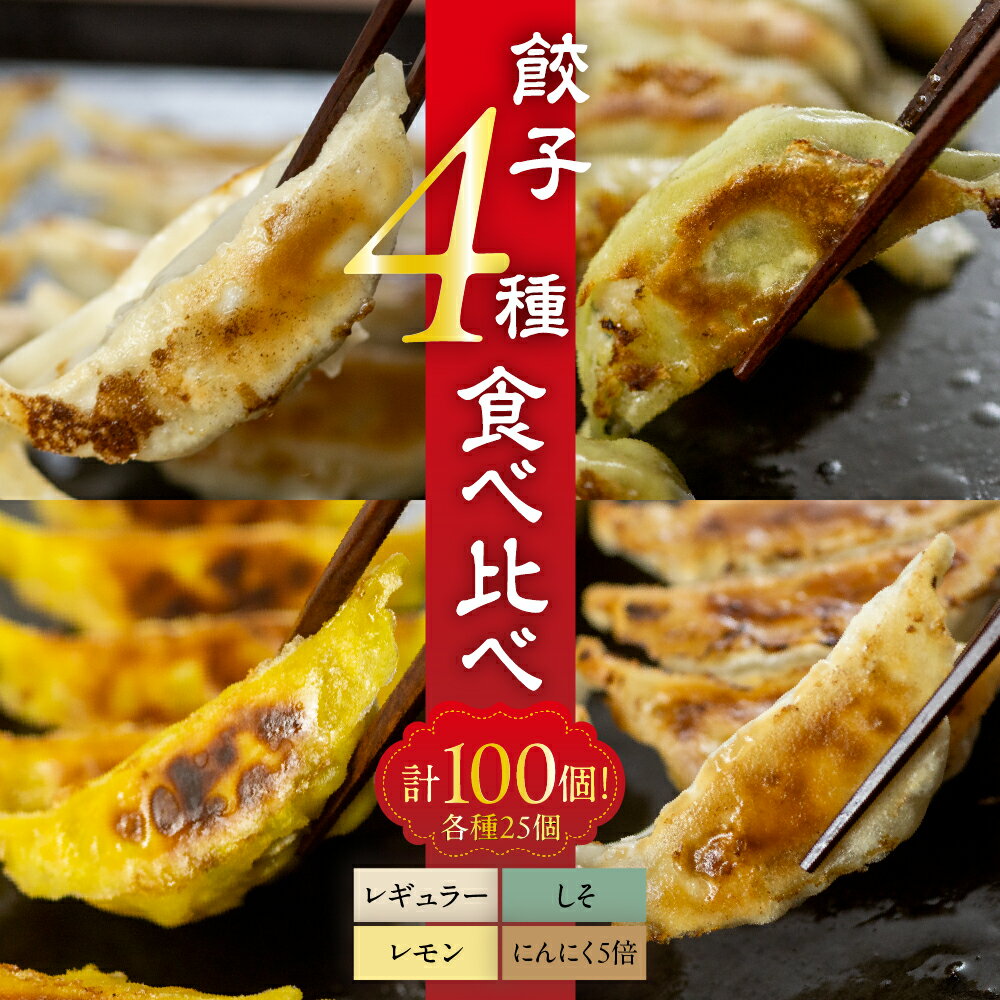 計100個! 国産餃子 4種食べ比べセット 餃子 ギョウザ 冷凍餃子 中華 おかず 冷凍 食品 冷凍 業務用 簡単 お手軽 晩ごはん 大容量 ギョーザ 食べ比べ お楽しみ 訳あり 絶品 100個 国産 国産豚肉 たっぷり 愛知県 豊橋市 14000円