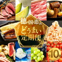 【ふるさと納税】高評価★5 内容選べる どうまい定期便 全10回 鴨肉 むき海老 エビ 姫 牛 肉 シャインマスカット うなぎ トマト ローストビーフ メロン ...