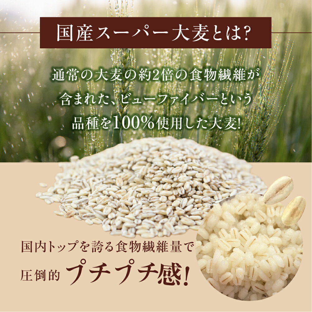 【ふるさと納税】国産スーパー 大麦 6回定期便 （1.8kg × 6）計10.8kg 月に1回お届け 食物繊維 たっぷり 大麦 麦 麦ごはん 麦味噌 麦みそ 混ぜて炊くだけ 雑穀米 健康 定期便 6回 愛知県 豊橋市 47000円
