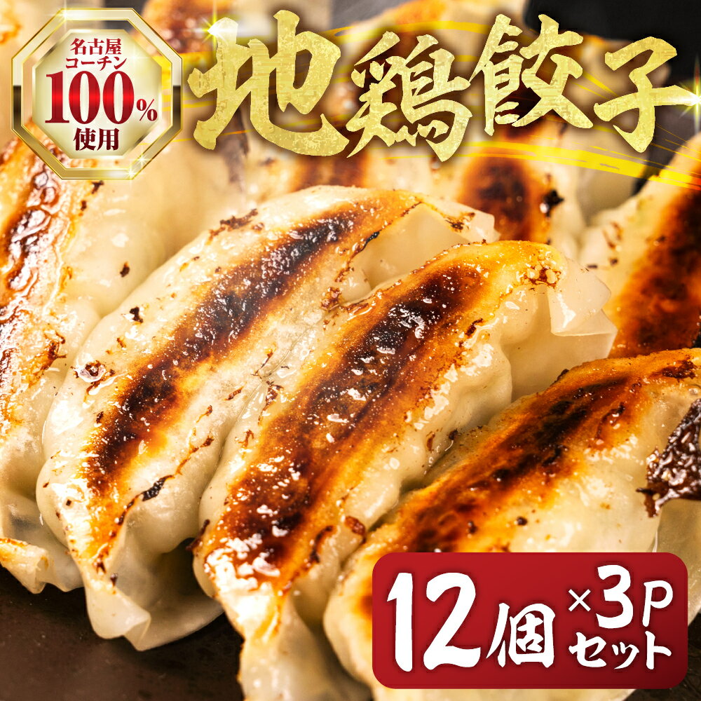 【ふるさと納税】名古屋コーチン餃子 36個 (12個入×3パック) 冷凍餃子 こだわり餃子 おススメ 美味しい 餃子 ぎょうざ ギョウザ ギョーザ 惣菜 冷凍 ...