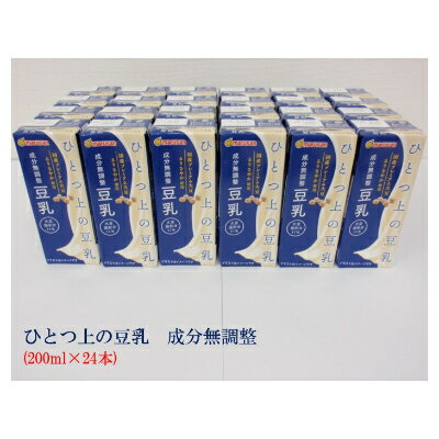 【ふるさと納税】ひとつ上の豆乳 成分無調整 200ml×24本セット【1258512】