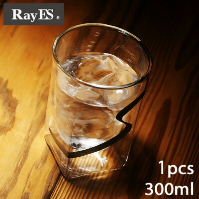 【ふるさと納税】【RayES/レイエス】ダブルウォールグラス　RDS-002dnmbk　300ml　ナガレ【1272220】