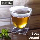 18位! 口コミ数「0件」評価「0」RayES/レイエスのダブルウォールグラス　RDS-004　200ml　ペアセット(2入)【1371855】