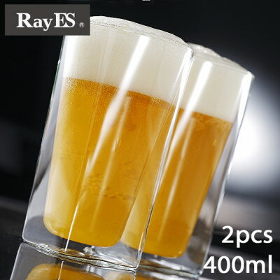 レイエス 【ふるさと納税】RayES/レイエスのダブルウォールグラス　RDS-002L　400ml　ペアセット(2入)【1371857】