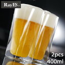 13位! 口コミ数「0件」評価「0」RayES/レイエスのダブルウォールグラス　RDS-002L　400ml　ペアセット(2入)【1371857】