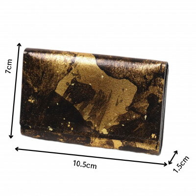 【ふるさと納税】京都レザー　名刺入れ　【金色:雅】【1563714】