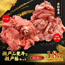 【ふるさと納税】(牛豚切落しセット)計1.8kg　瀬戸山麓牛切落し600g、瀬戸豚切落し1.2kg【配送不可地域：離島】【1346868】