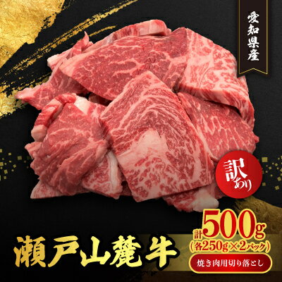 訳あり 瀬戸山麓牛焼肉用切落し500g(250g×2P)[配送不可地域:離島]