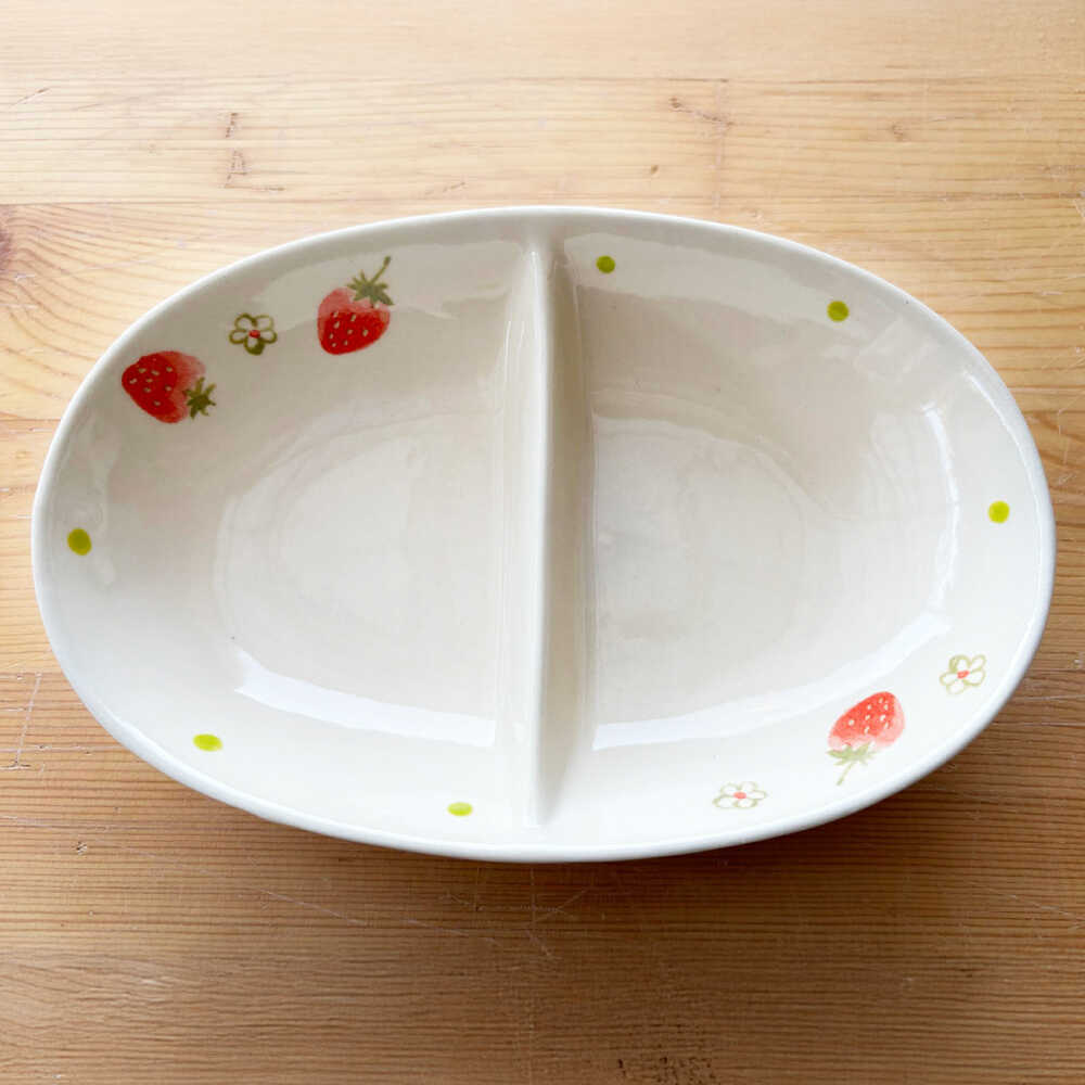 【ふるさと納税】【瀬戸焼】子供用食器5点セット（いちご）【窯元SOUSEN】/食育 子育て ギフト[BBCQ002] f232041-seto-10000692 愛知県瀬戸市 サンプル画像2