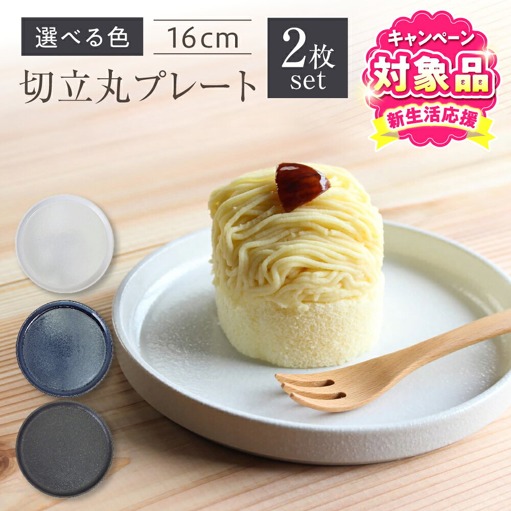 【ふるさと納税】【キャンペーン対象】【選べる3色】【瀬戸焼】切立丸プレート(16cm) 2枚セット【ヤマハツクリタ株式会社】 / 食器 和食器 丸皿 / 瀬戸市[BBDV028]