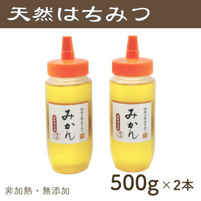 15位! 口コミ数「0件」評価「0」竹内養蜂の蜂蜜1種(みかん2本) 各500g【1488859】