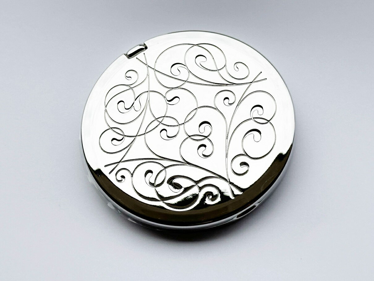 【ふるさと納税】七宝焼のコンパクトミラー【箔ちらし 藤棚】