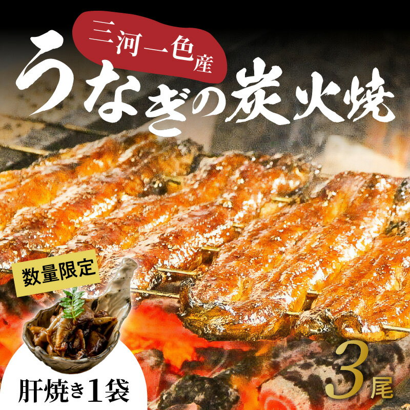 【ふるさと納税】数量限定 うなぎ 蒲焼き 3尾 タレ 2本 肝焼き 1袋付 山椒付 三河一色産 炭火焼 冷凍 ギフト 贈答 土用丑の日 ひつまぶし ちらし寿司 小分け パック 創業大正九年 日本料理 小伴天 お取り寄せグルメ 国産 送料無料