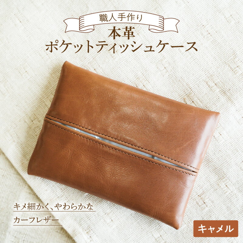 【ふるさと納税】やわらかい 本革 ポケットティッシュ