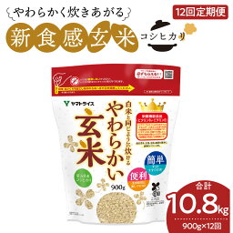 【ふるさと納税】やわらかい玄米 900g ※12回定期便　安心安全なヤマトライス