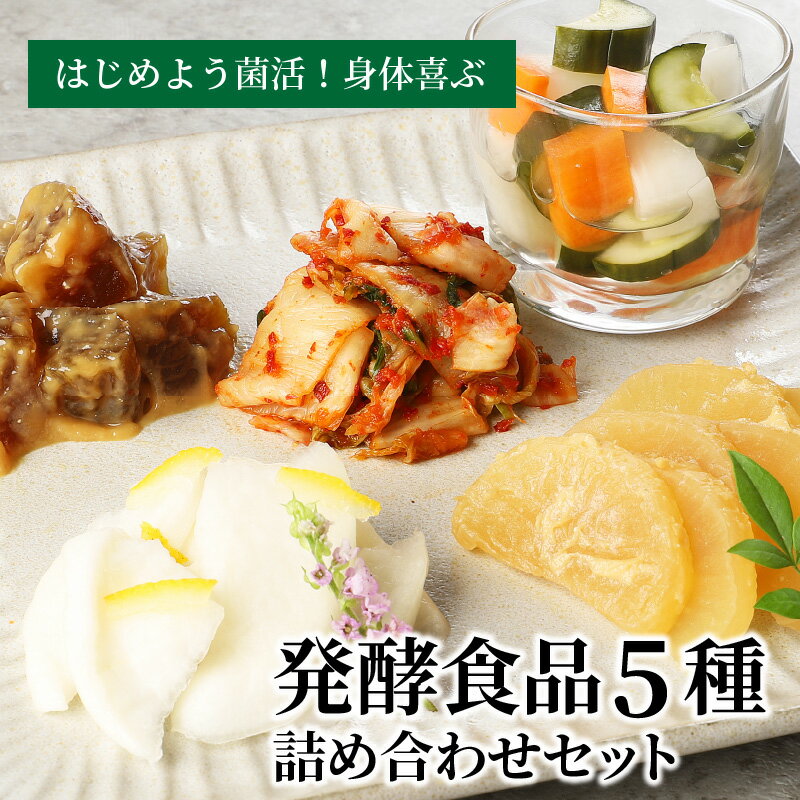 【ふるさと納税】はじめよう菌活！身体喜ぶ発酵食品5種詰め合わせセット