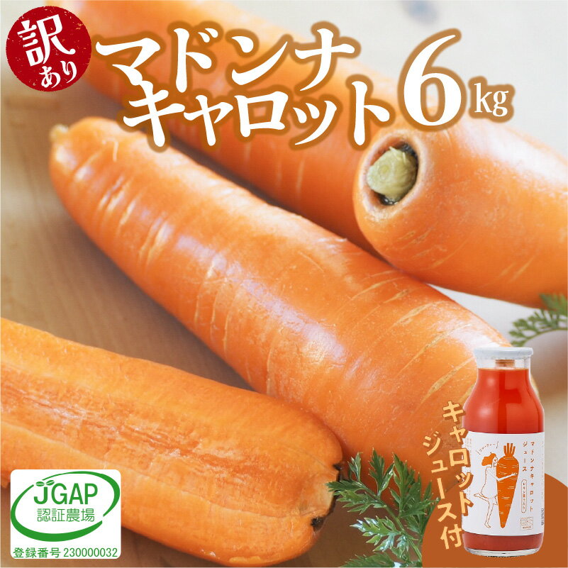 11位! 口コミ数「1件」評価「5」 訳あり 野菜 にんじん マドンナキャロット 6kg キャロット ジュース 野菜ジュース 国産 不揃い 健康 食品ロス 削減 こどもも食べら･･･ 