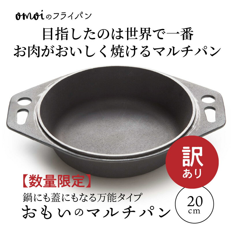 【ふるさと納税】数量限定 訳あり おもいのマルチパン 20cm スキレット 鉄フライパン アウトドア キャンプ グランピング キャンプ飯 鋳物目指したのは世界で一番お肉がおいしく焼ける 調理器具 調理道具 無塗装 ギフト BBQ 鍋 ダッチオーブン 愛知県 碧南市 送料無料