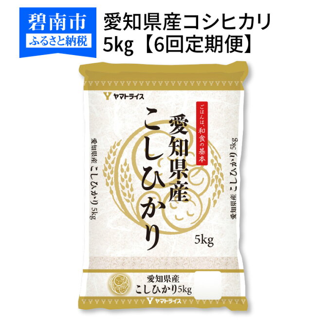 【ふるさと納税】愛知県産コシヒカリ 5kg　※定期便6回　安心安全なヤマトライス　H...