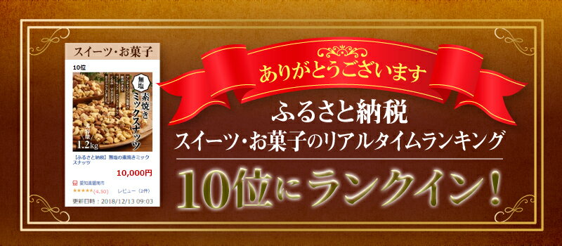 【ふるさと納税】無塩の素焼きミックスナッツ