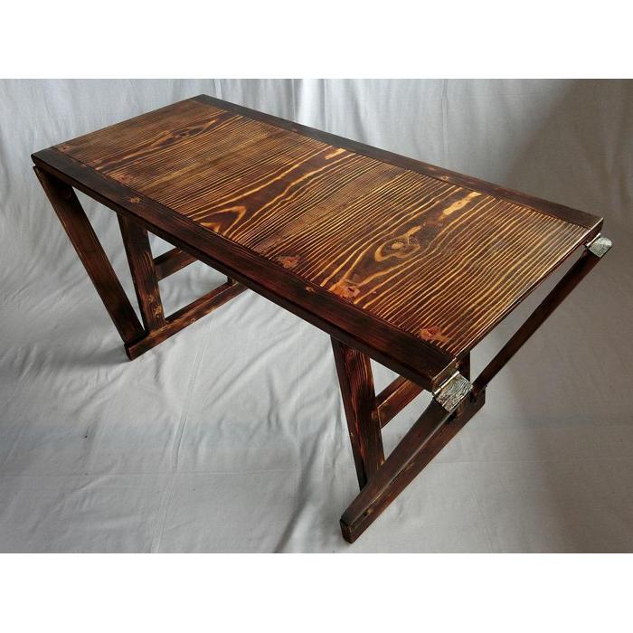 家具 コンパクトローテーブル 木製レトロ風 ( 高さ約42cm & 重さ約3.2kg ) | インテリア ファニチャー 人気 おすすめ 送料無料