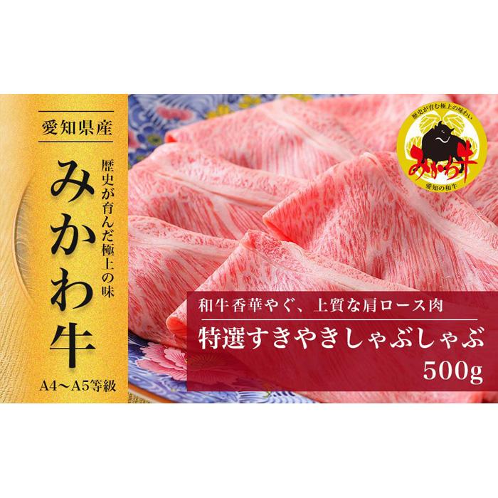 [みかわ牛]和牛特選すきやき・しゃぶしゃぶ500g