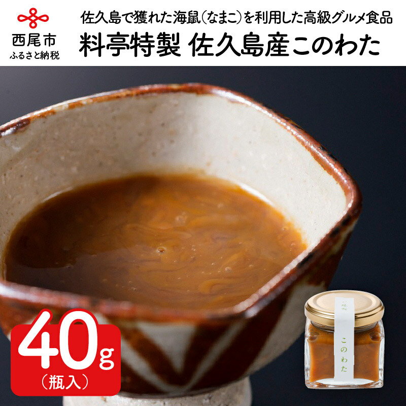 料亭八勝館特製　佐久島産このわた　H042-24 /国産 珍味 日本三大珍味 冷蔵 海鮮 塩辛 海の幸 グルメ