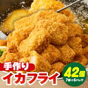 【ふるさと納税】まごころこめた手作り イカフライ (7個入×6パック) K249-13 【冷凍便】 / いかフライ フライ アカイカ 食品 おつまみ おやつ お...