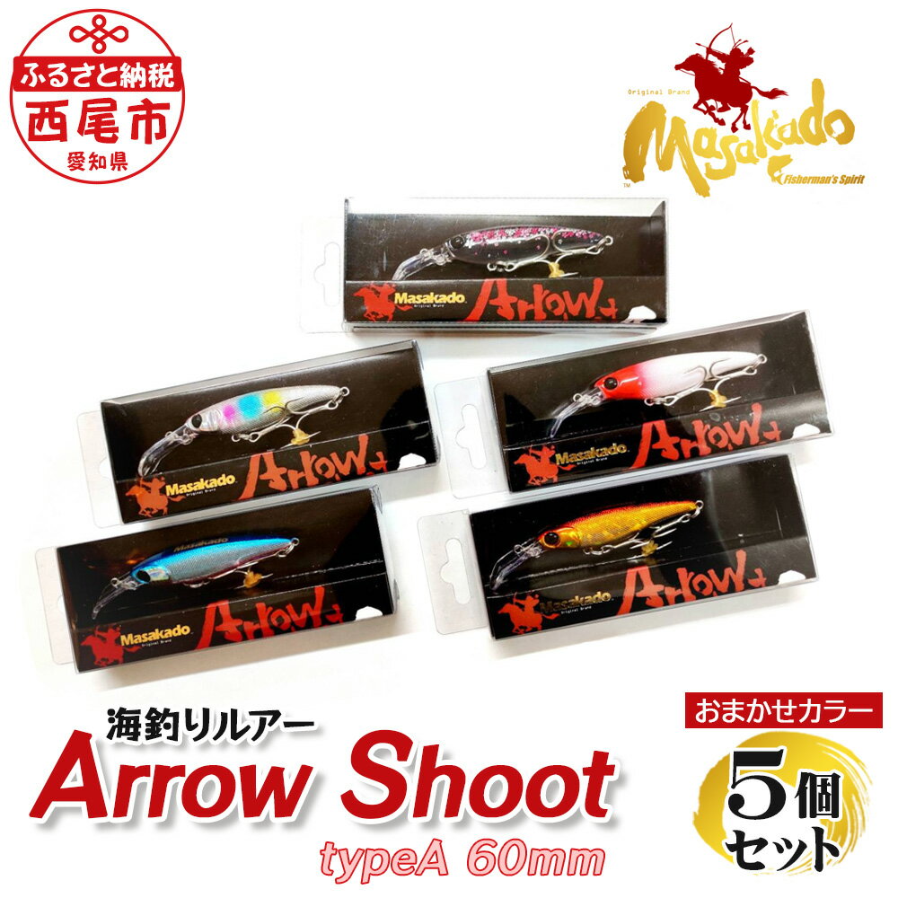 【ふるさと納税】ルアー5個【ARROW SHOOT Type A60】A154-27 ルアー セット 疑似餌 フィッシング 釣り 海釣り saltwater fishing ジャークベイト系 プロ アマ タングステン 釣り道具 MB