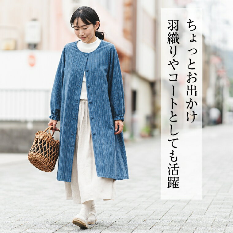 【ふるさと納税】G0676　三河木綿　エプロン羽織