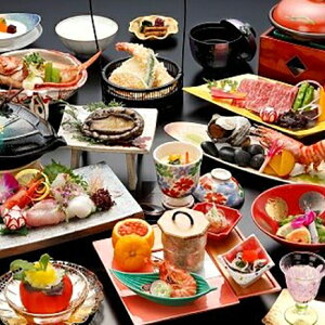 【ふるさと納税】G0145 西浦温泉龍城(ホテルたつき)板長厳選会席 昼食&温泉入浴ペア券(土日祝日限定) 露天風呂 オーシャンビュー 蒲郡 会席料理