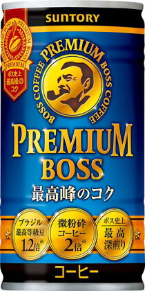 12-38_サントリー プレミアムボス 1ケース（185g缶×30本入）｜缶コーヒー コーヒー 珈琲 ブレンド BOSS