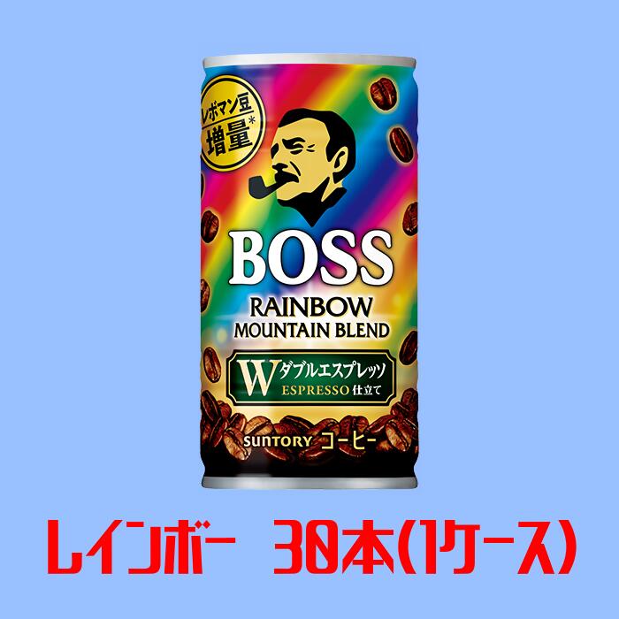 12-40_サントリー ボス レインボーマウンテンブレンド 1ケース(185g缶×30本入)| 缶コーヒー ブレンド 豆 高級豆 コーヒー 珈琲 BOSS