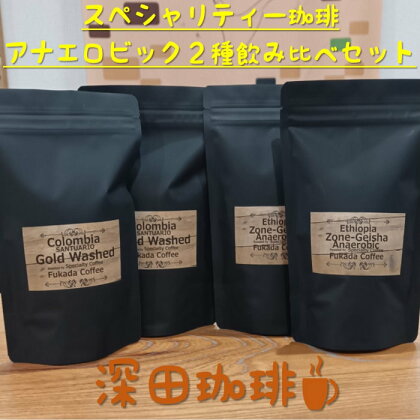 18-9_【数量限定】スペシャルティー珈琲アナエロビック2種飲み比べセット（珈琲豆）300g×2種｜ コーヒー 珈琲 コーヒー豆 珈琲豆 自家焙煎 飲料 ゲイシャ GEISHA 600g 数量限定 深田珈琲