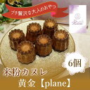 【ふるさと納税】【米粉カヌレ】黄金【plane】6個入り|カヌレ 米粉 グルテンフリー プレーン バニラ ラム酒 お菓子 焼き菓子 洋菓子 おやつ 大人のおやつ...