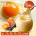 【ふるさと納税】【定期便】たまご農家のしあわせプリン 6個【選べる定期便回数:3回 6回 9回 12回】コクのあるこだわりプリン 天然バニラビーンズ使用 デイリ...