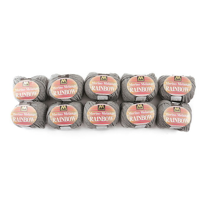 【ふるさと納税】マンセルメリノメランジレインボウ（並太） 151番色（グレー） 10玉セット ／ メリノウール 毛糸 ウール 毛糸セット 手芸 編み物 手編み ハンドメイド 羊毛 カシミヤタッチ シルキー ニット セーター マフラー ホビー ユザワヤ 送料無料 愛知県 No.078