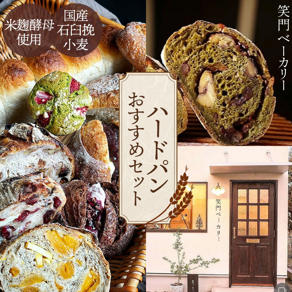 【ふるさと納税】国産石臼挽小麦・米麹酵母使用 富士溶岩石の上で焼き上げるハードパンオススメセット / パン 食パン カンパーニュ ハード系 ハードパン 焼き菓子...