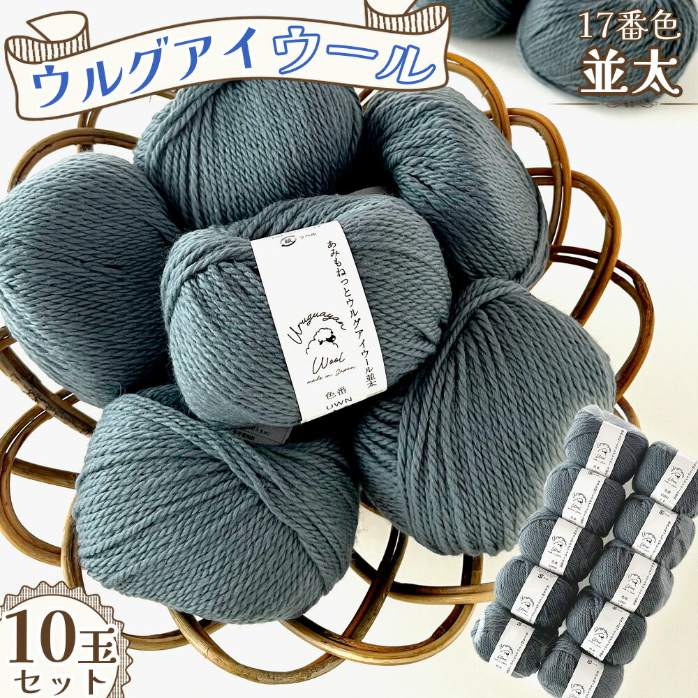 154位! 口コミ数「0件」評価「0.0」毛糸 ウルグアイウール並太 17番色 10玉セット ／ ウール100％ 並太毛糸 手編み 編み物 ハンドメイド 冬小物 マフラー 帽子 セーター ブランケット 編みやすい ふっくら 愛知県 No.36･･･ 