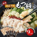 【ふるさと納税】【食肉総合卸 丸正】厳選 国産牛 もつ鍋 セット(9人前)牛ホルモン 鍋 モツ 小腸 手切り 醤油ベース 濃縮スープ 食卓 冷凍 食肉のプロ お...