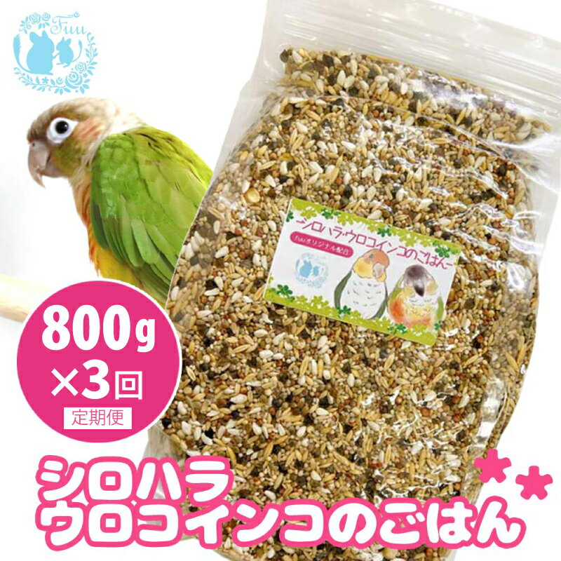 【ふるさと納税】【3ヶ月定期便】fuu シロハラインコ・ウロコインコのごはん インコ 小鳥 エサ ペット用品 複数種 シード オリジナル配..