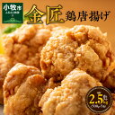 【ふるさと納税】金匠・鶏唐揚げ 2.5kg盛りセット（500