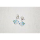 【ふるさと納税】【七宝】青い花のイヤリング SV(銀色・M)- ギフト包装付き -