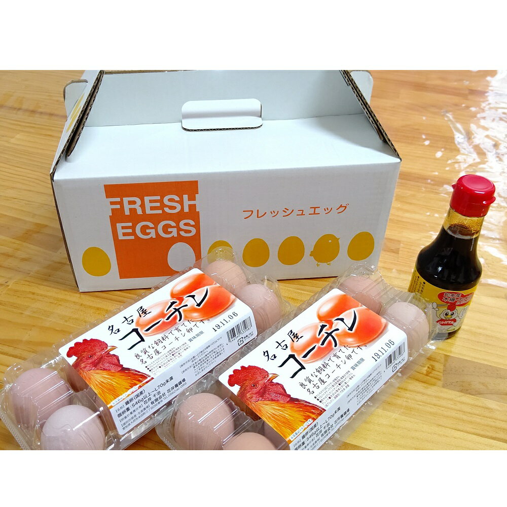 【ふるさと納税】卵かけご飯 セット 卵 20個 たまご 玉子 名古屋コーチン 醤油 1本 コロナ 支援 お取り寄せ グルメ 食品 愛知県 大府市のサムネイル