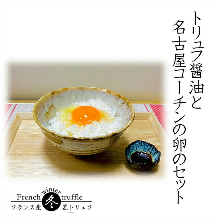 【ふるさと納税】卵 名古屋コーチン 20個 ( 10個 × 2パック ) トリュフ 醤油 100ml 1本付き | 卵かけご飯 たまご 玉子 しょうゆ しょーゆ だし醤油 出汁 セット 詰め合わせ 人気 美味しい 数量限定 愛知県 大府市のサムネイル